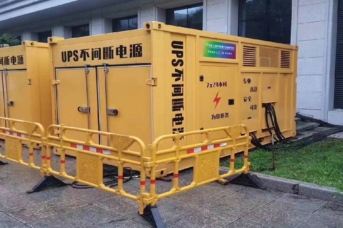 牧野发电机租赁施工现场