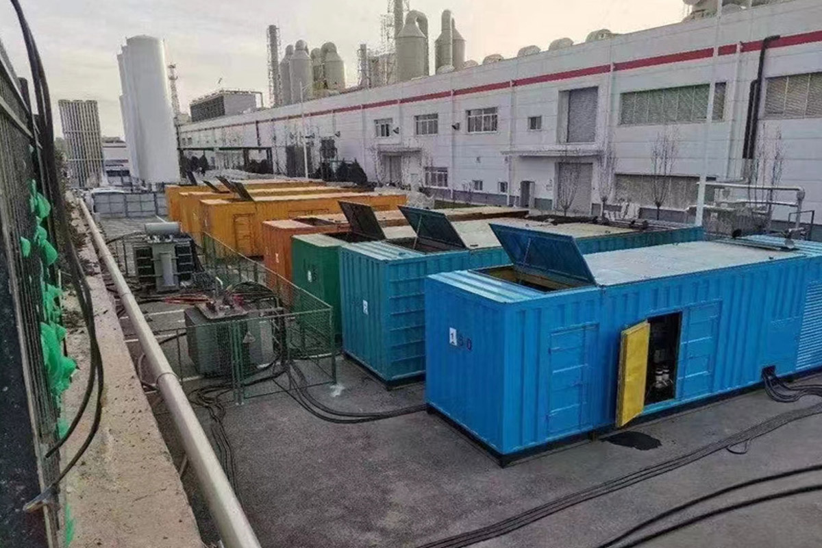 牧野发电机租赁施工现场